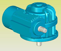 CWS圆弧圆柱蜗杆减速机实体模型（GB9147—88）