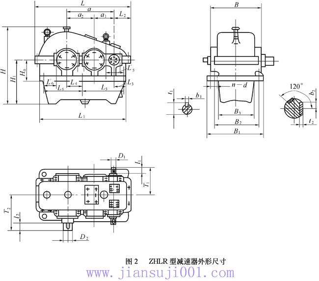 矿机提升机用行星齿轮减速机常用减速机（ZHLR型圆弧齿轮减速机）