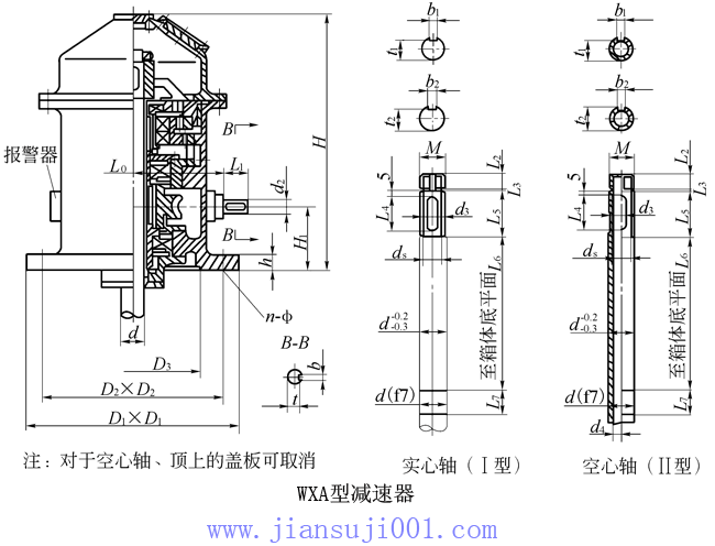 WXA、WXB型蜗杆少齿差行星齿轮减速机