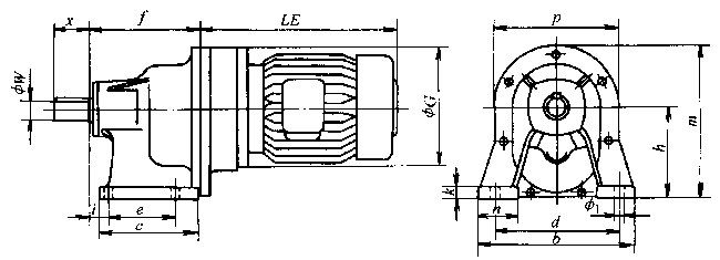 U系列齒輪減速三相異步電動(dòng)機(jī)