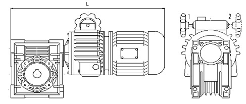 BRV系列变速型蜗杆减速器外型及安装尺寸
