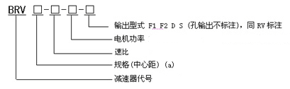 BRV系列变速型蜗杆减速器标记示例