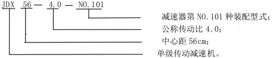 JDX邊緣傳動減速機的概述及型號標(biāo)記(JC/T878.2-2001)