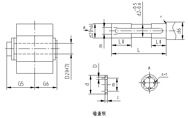 空心轴型减速箱（键联接）的联接尺寸