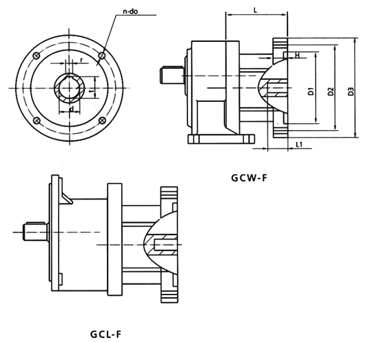 GC-F18、GC-F22、GC-F28系列联接法兰尺寸