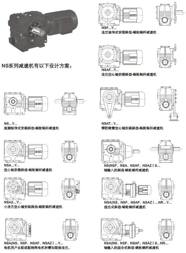 NS系列斜齿—蜗轮蜗杆减速机设计方案