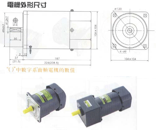 IK型可逆感应电机180W