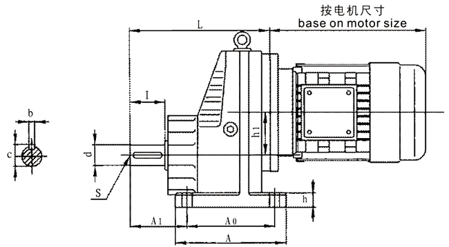 XR31、XR41、XR61、XR71、XR81、XR91、XR101、系列斜齿轮硬齿面减速机安装尺寸