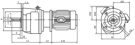 YCJ系列齒輪減速機(jī)三相異步電動(dòng)機(jī)JB/T6442-92