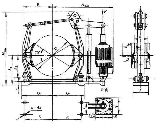  YWZ5液压推杆制动器（GB 6333—86）