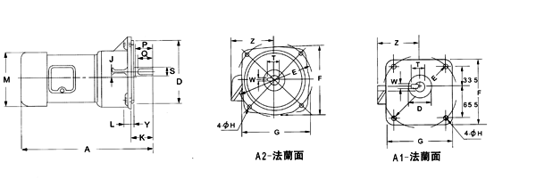 小型齿轮减速马达：PHSV(立式)